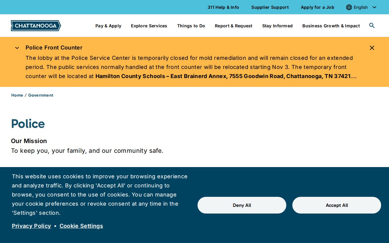 Chattanooga Police recent arrest records and contact page