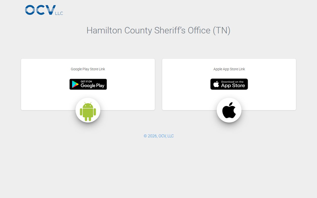 Hamilton County Sheriff app information for arrest updates